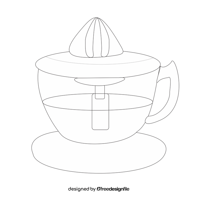 Juicer machine black and white clipart