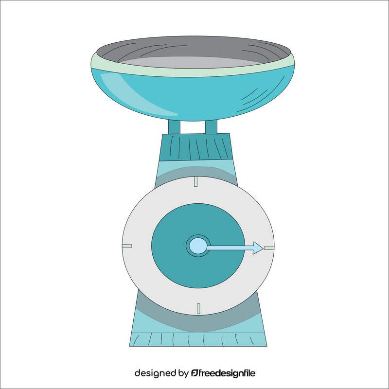 Mechanical weighing scale drawing clipart