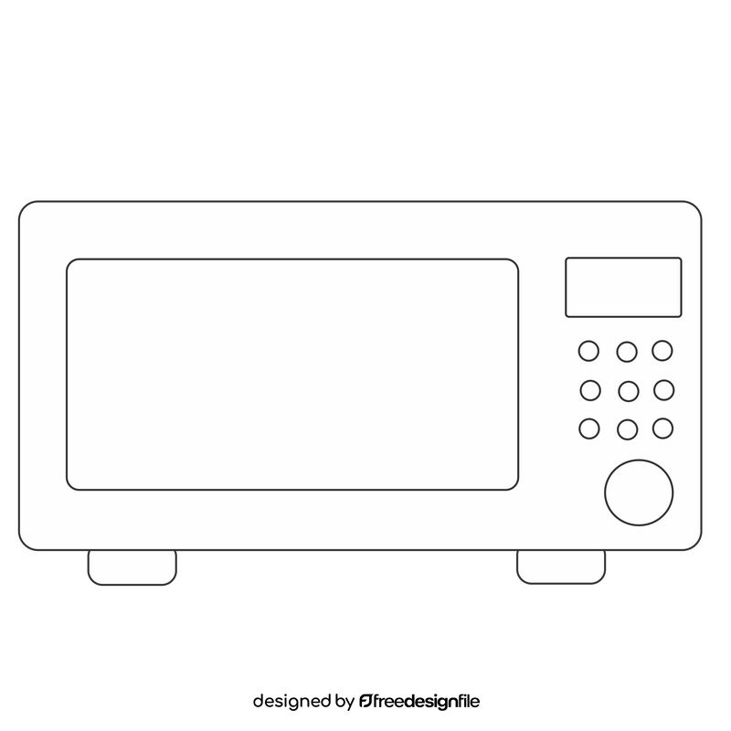 Free microwave black and white clipart