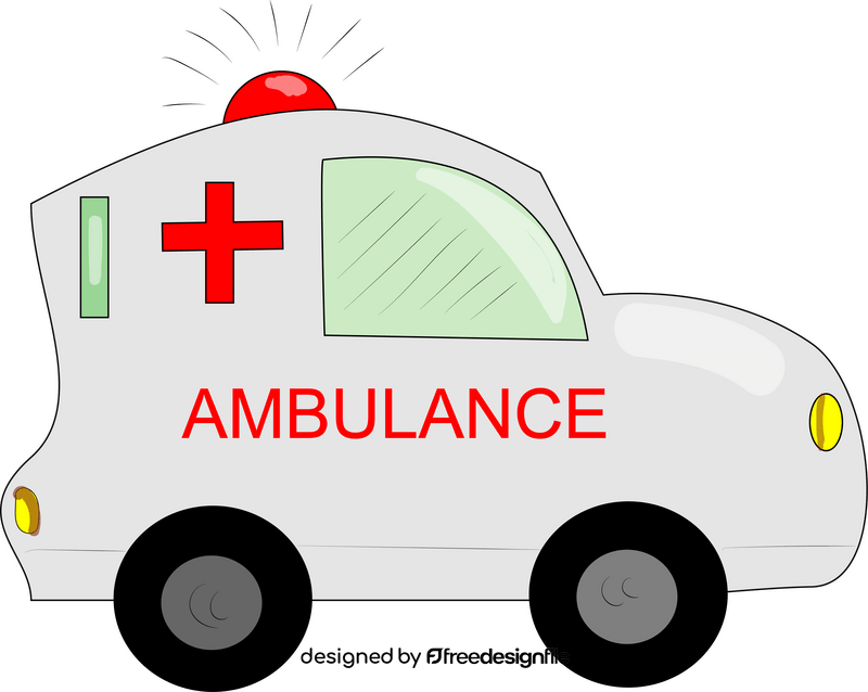 Cartoon ambulance clipart