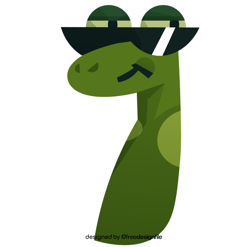 Cool gecko with sunglasses clipart