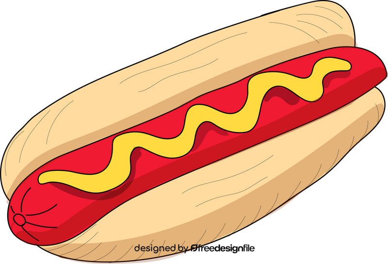 Hotdog illustration clipart