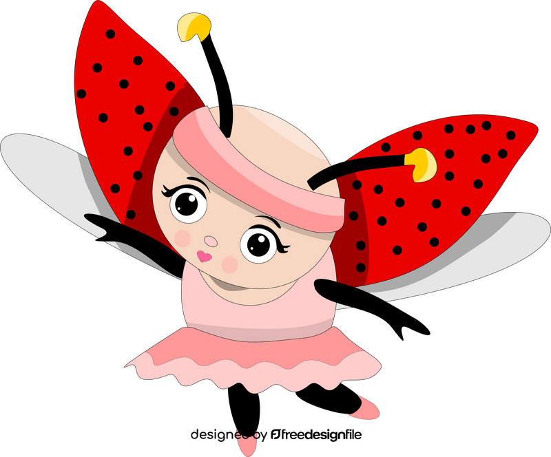 Ladybug ballerina clipart