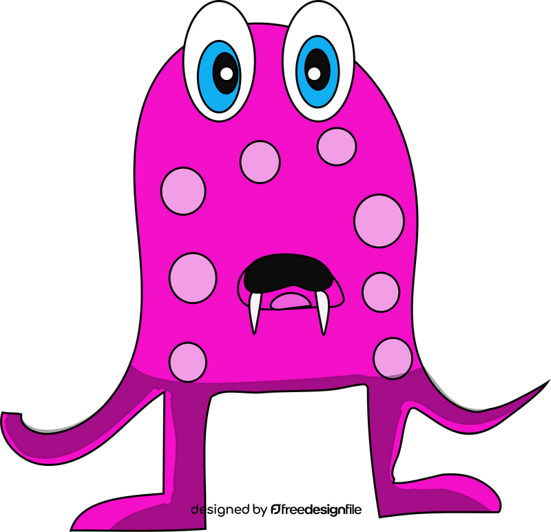 Surprised monster clipart