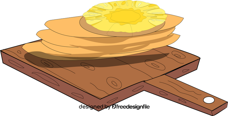 Free pancake with pineapple clipart