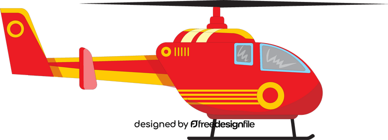 Red helicopter clipart