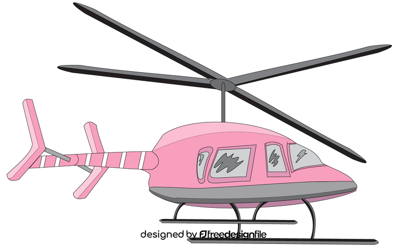 Pink helicopter clipart