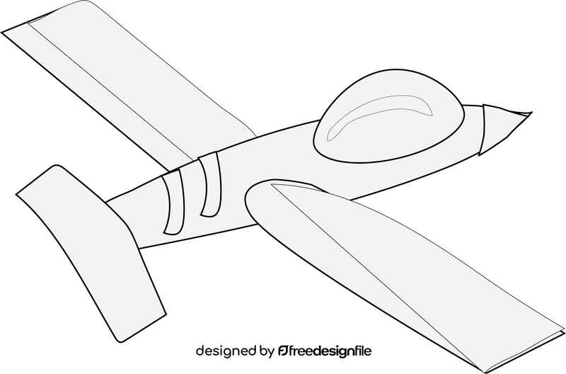 Plane black and white clipart