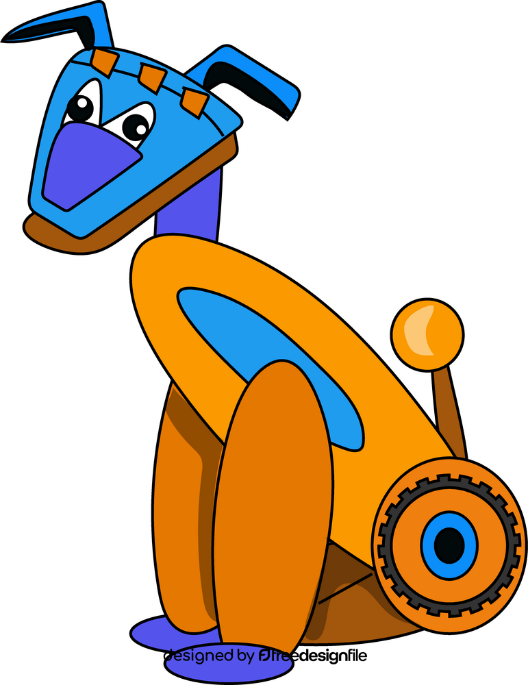 Cartoon dog robot clipart