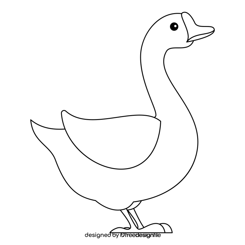 Goose black and white clipart