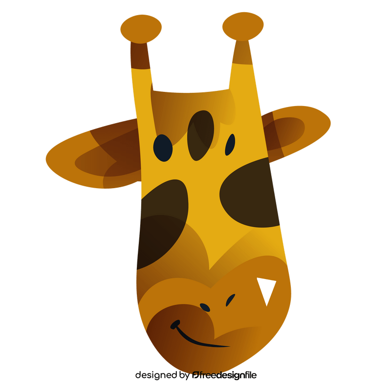 Giraffe head cartoon clipart