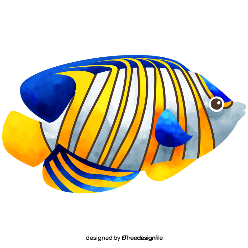 Royal angelfish clipart