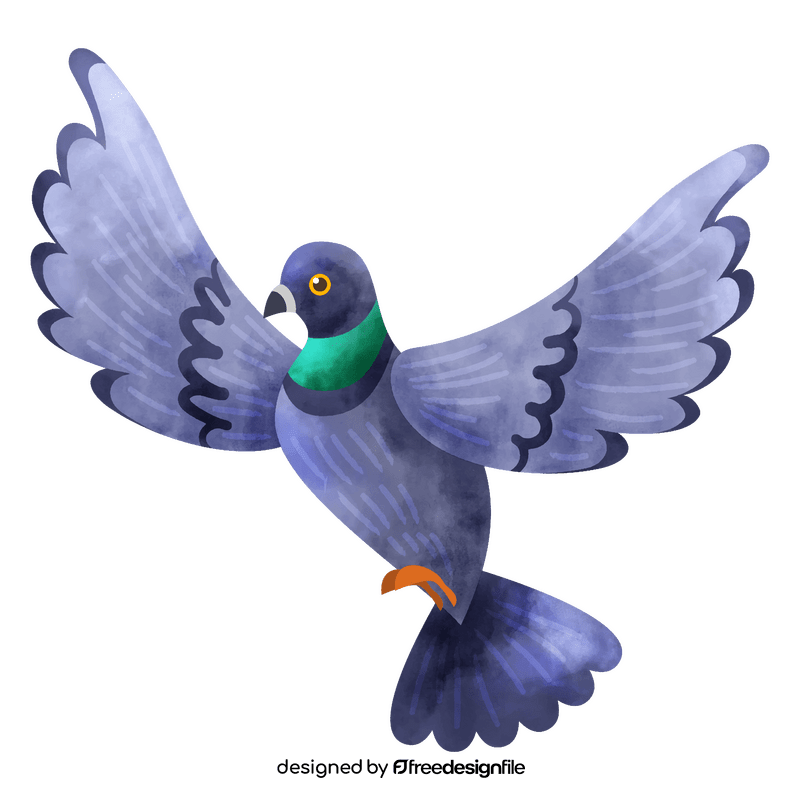 Pigeon flying clipart