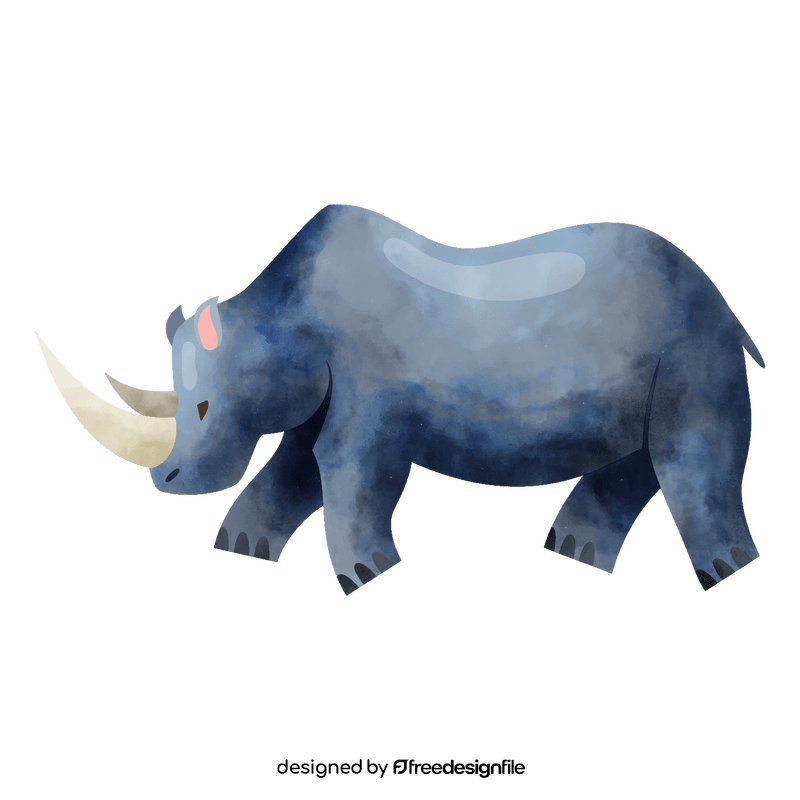 Rhino running clipart