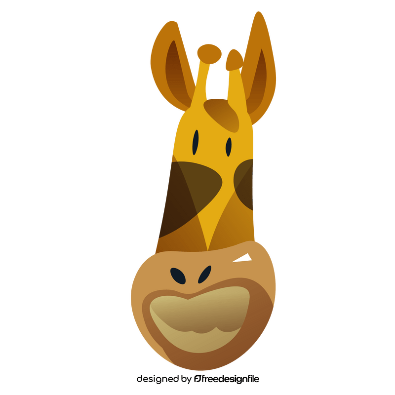 Giraffe animal smiling clipart