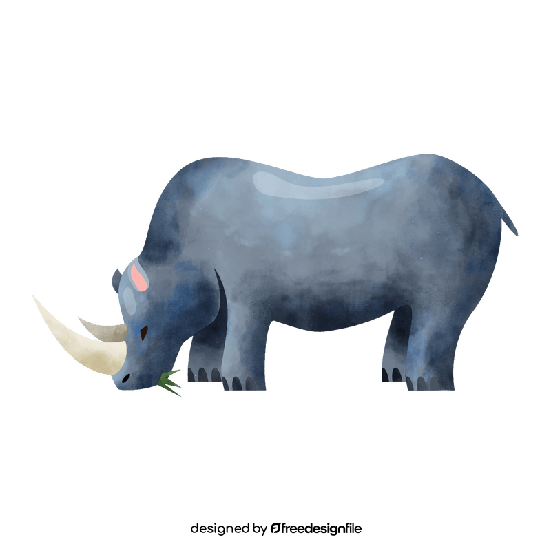 Rhino eating clipart