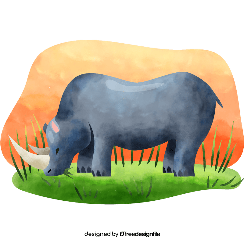 Rhino eating vector