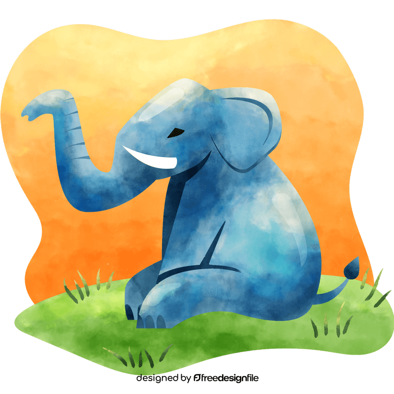 Elephant sitting vector free download