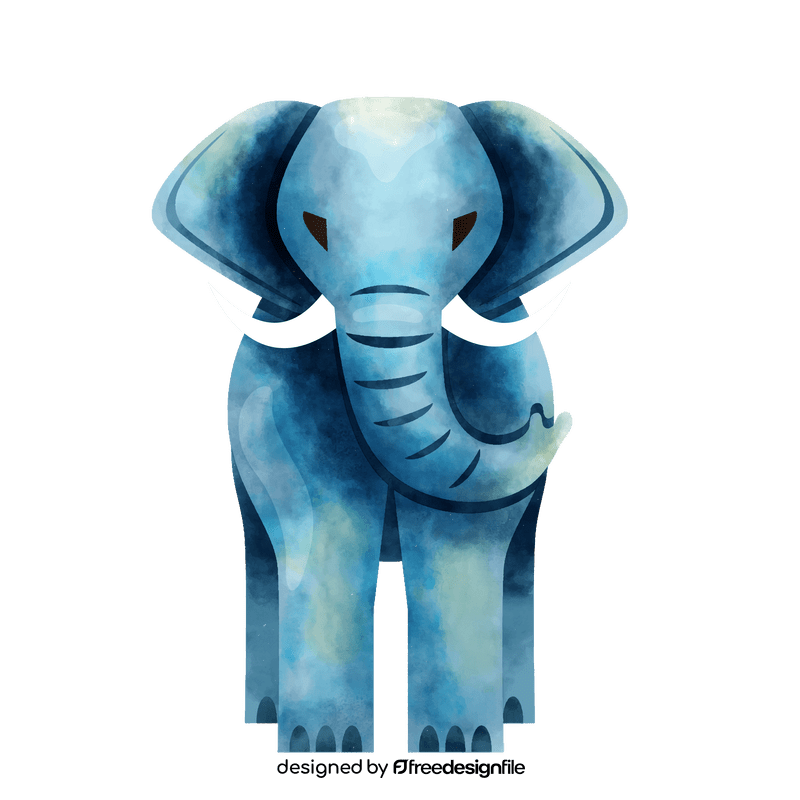 Elephant front view clipart