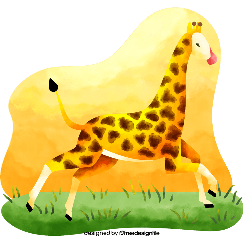Giraffe running vector