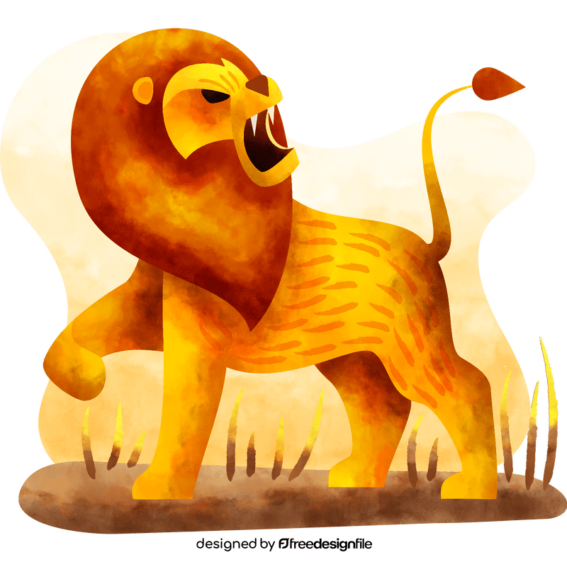 Lion roaring vector