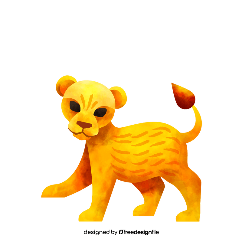 Lion cub clipart