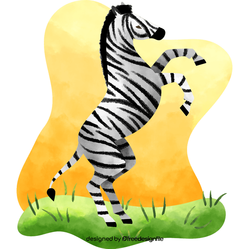 Zebra standing vector