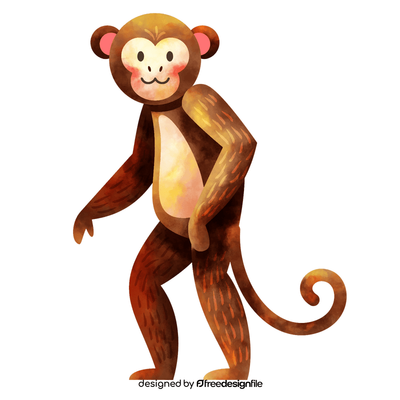 Monkey standing clipart