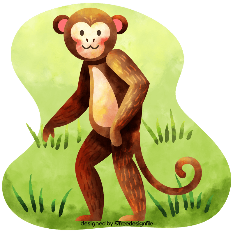 Monkey standing vector