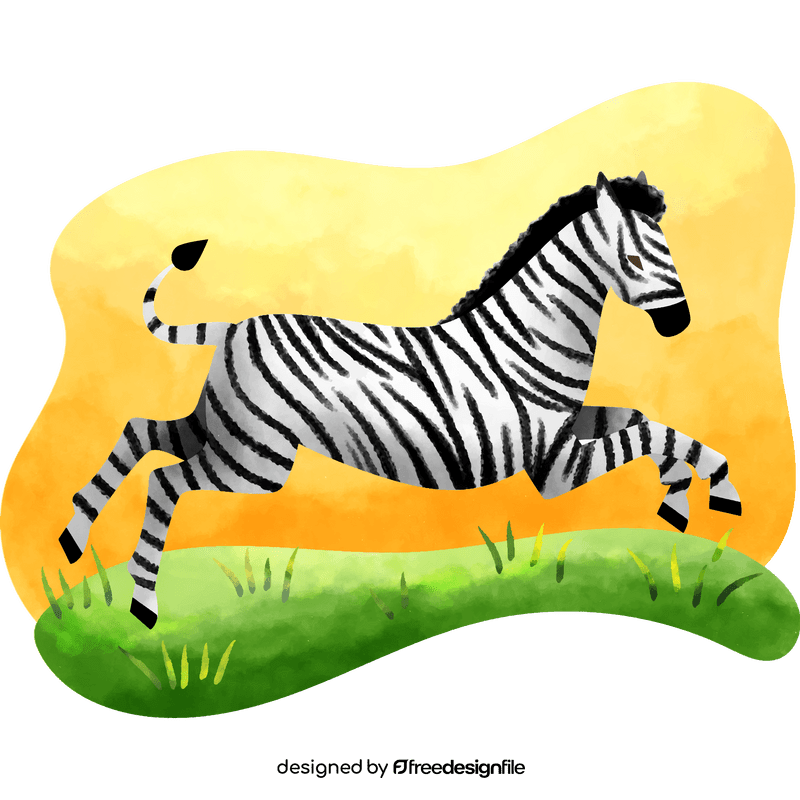 Zebra running vector