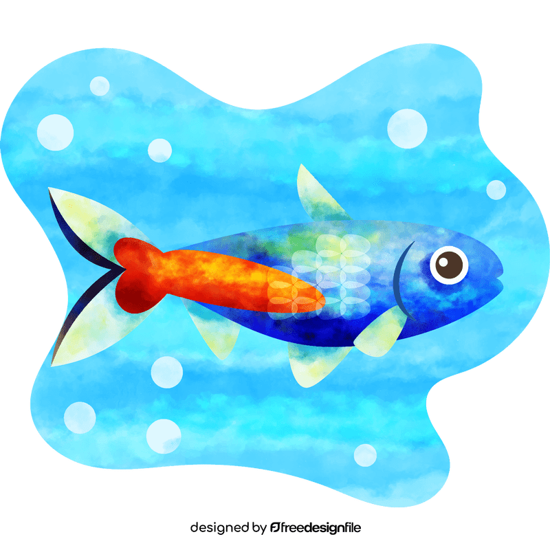 Neon tetra fish vector