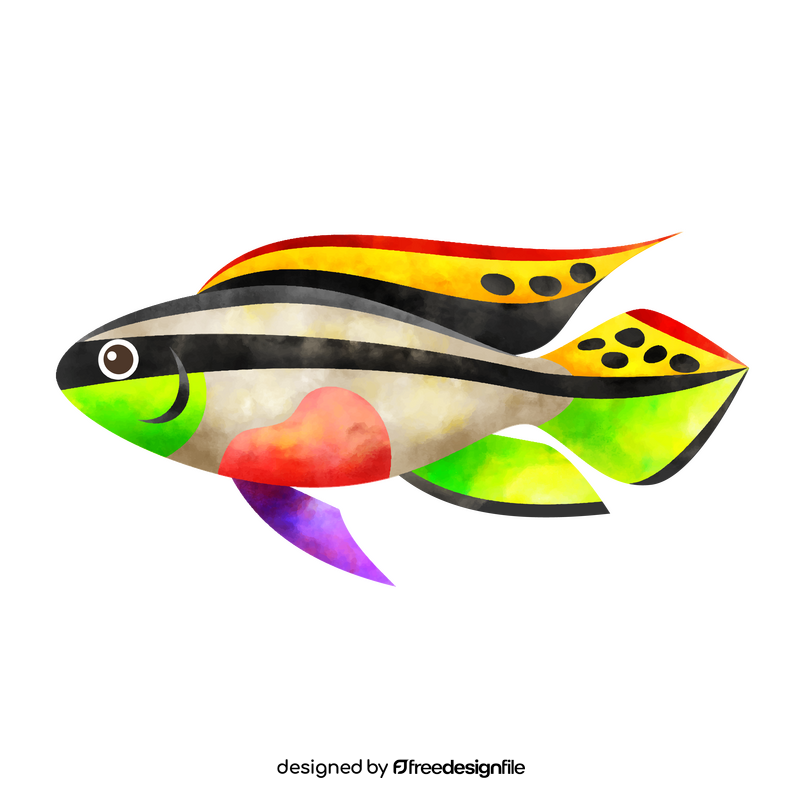 Kribensis fish clipart