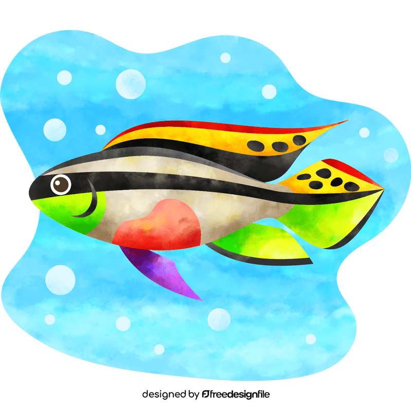 Kribensis fish vector