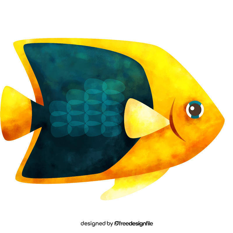 Rock beauty fish clipart