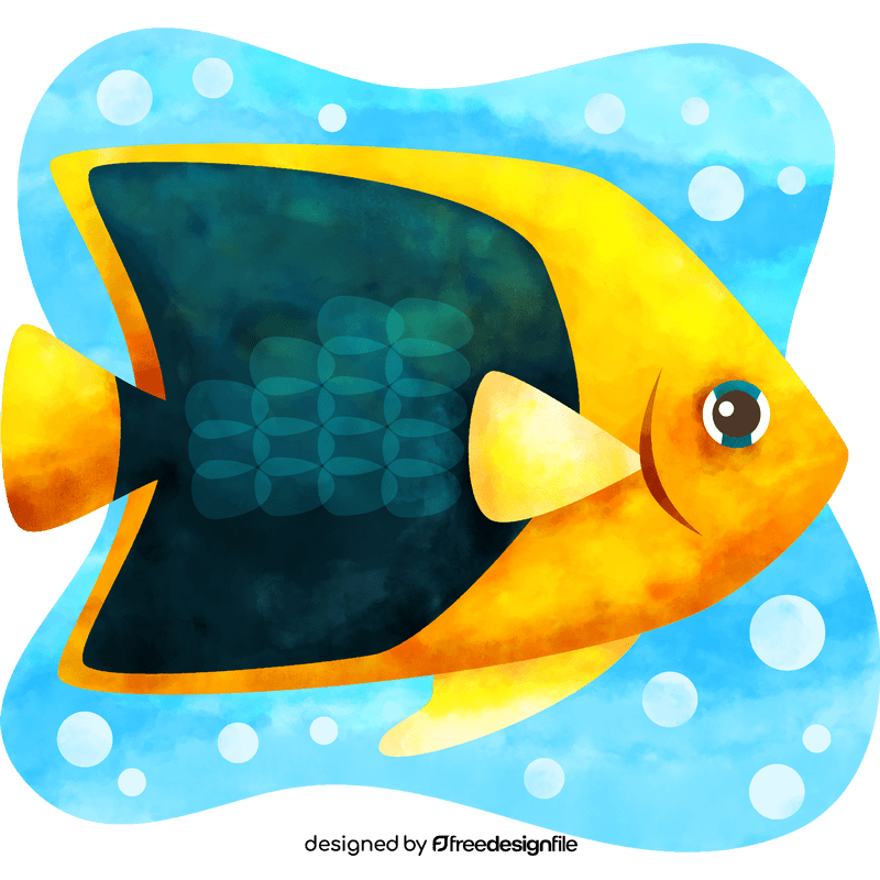 Rock beauty fish vector