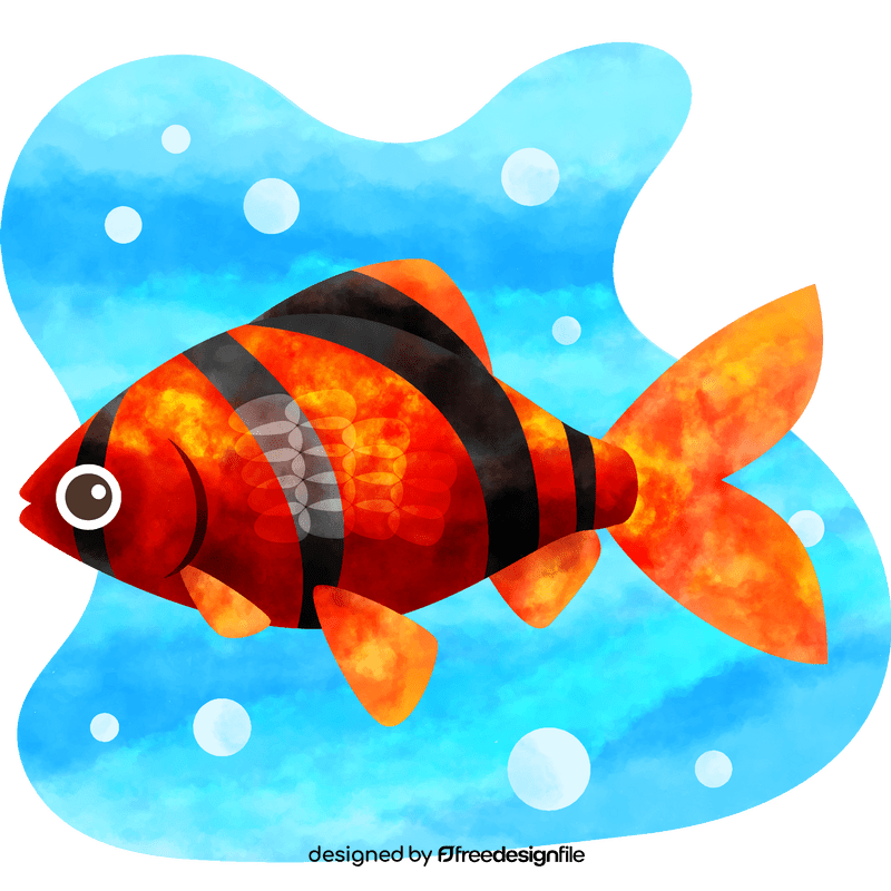 Red tiger barb fish vector