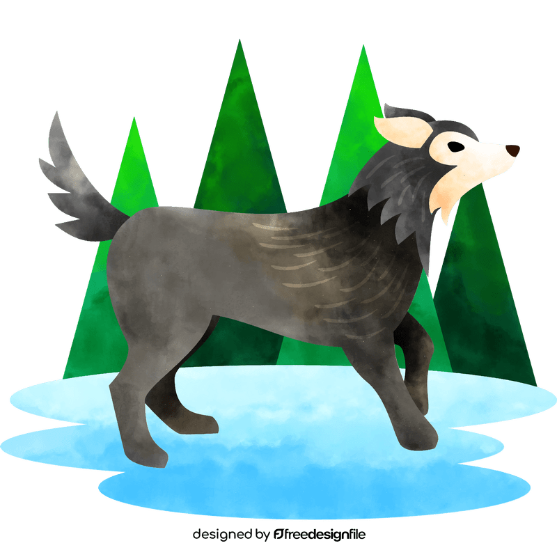 Alaskan wolf vector