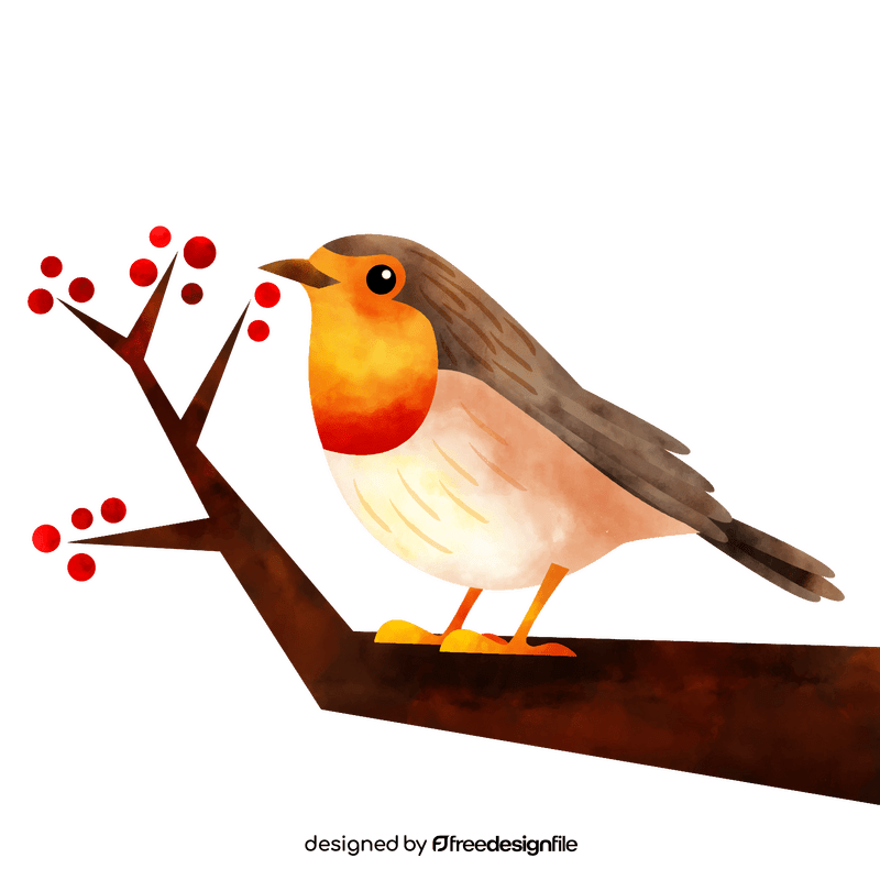 Robin bird clipart
