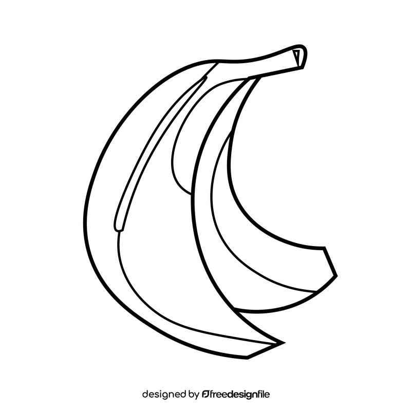 Banana fruit black and white clipart free download