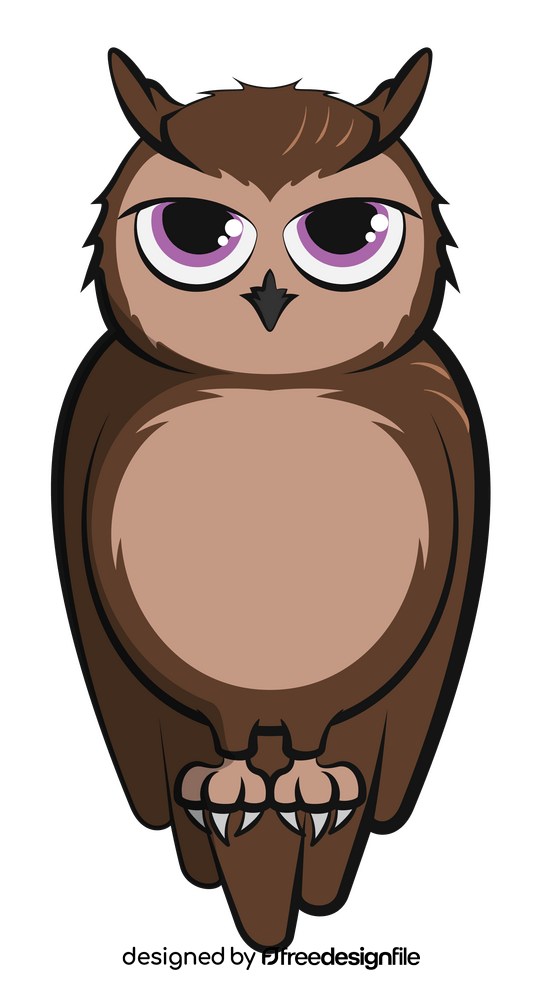 Horned owl clipart