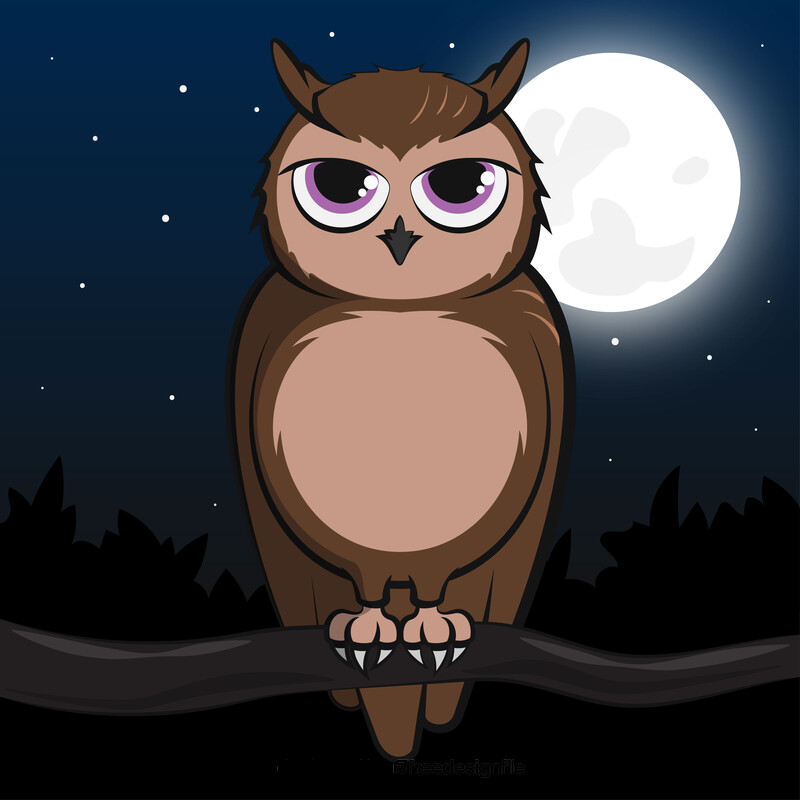 Horned owl vector