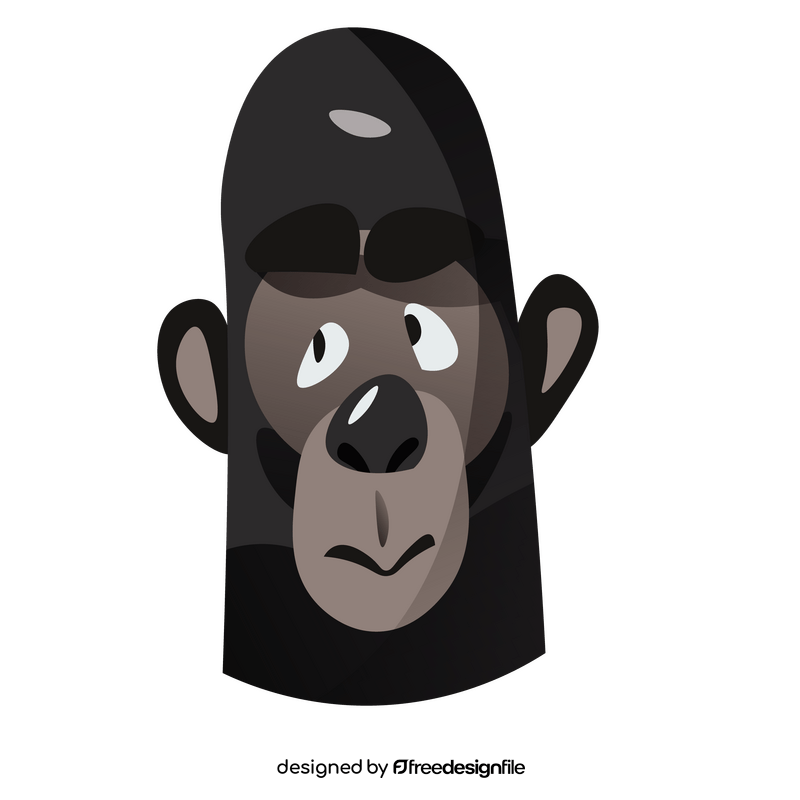 Cartoon gorilla head clipart