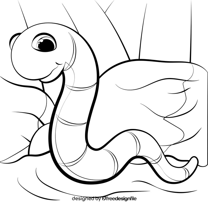 Worm black and white vector