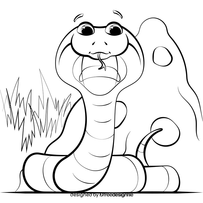 Snake black and white vector