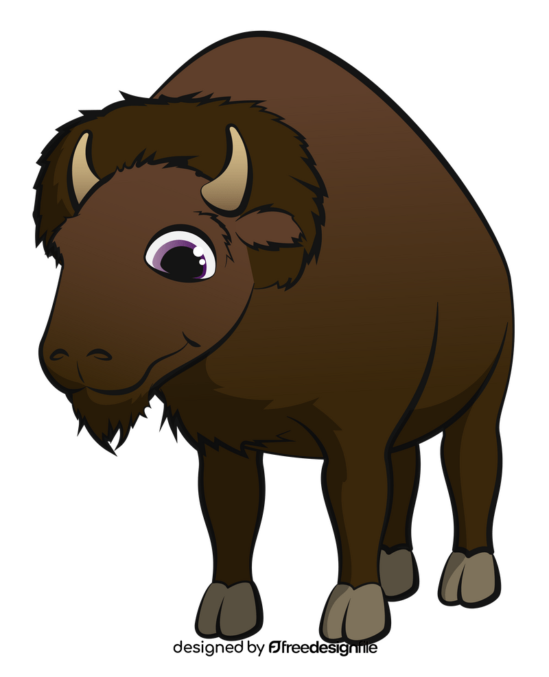Bison cartoon clipart