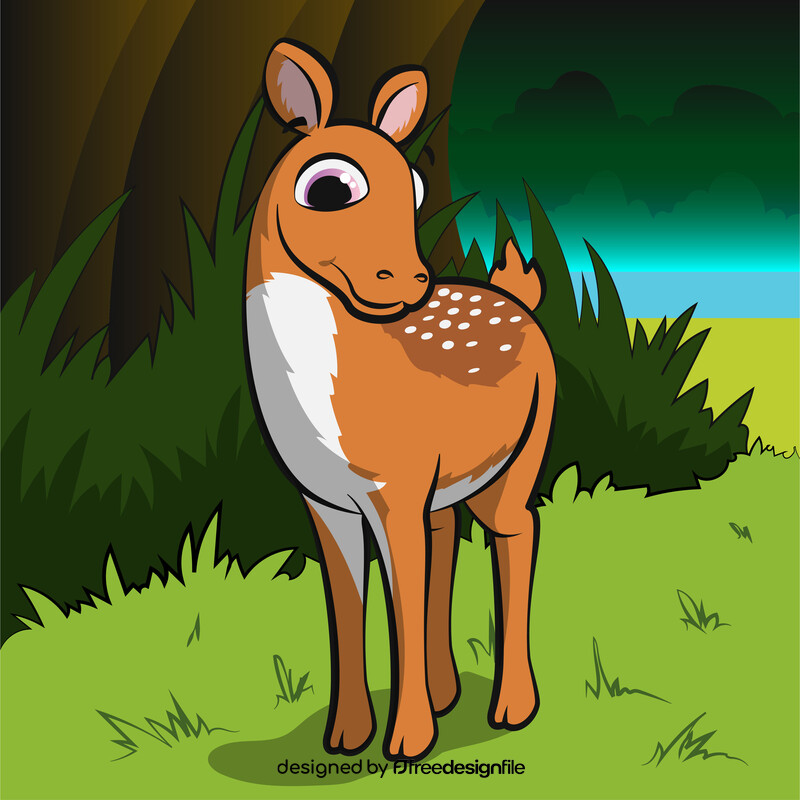 Deer cartoon vector