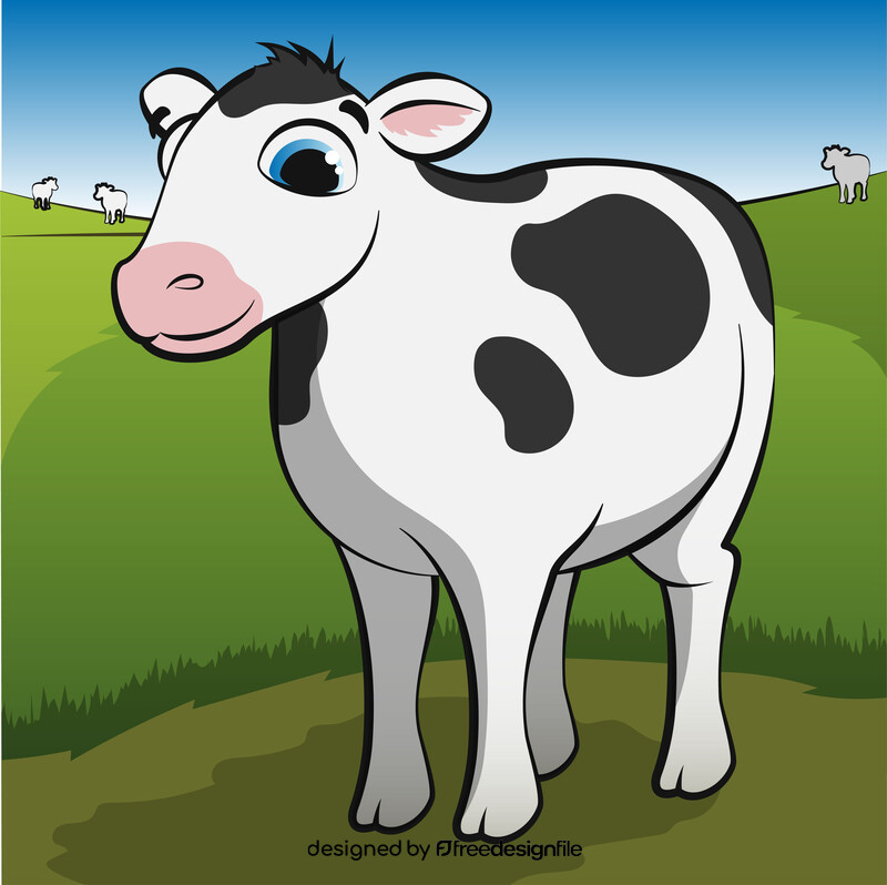 Cow cartoon vector