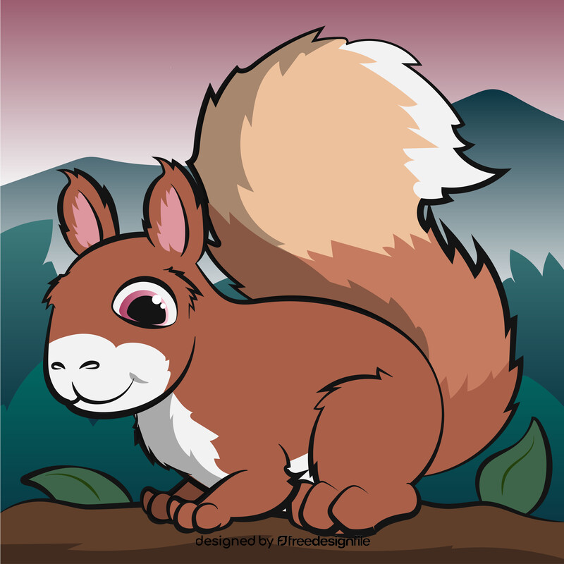 Squirrel cartoon vector