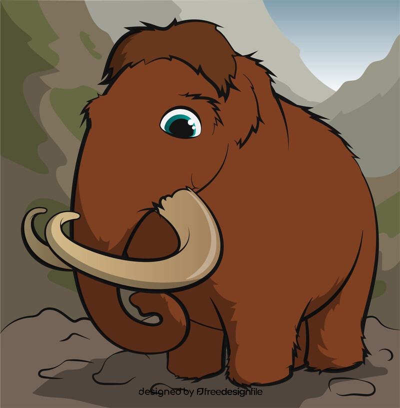 Mammoth cartoon vector