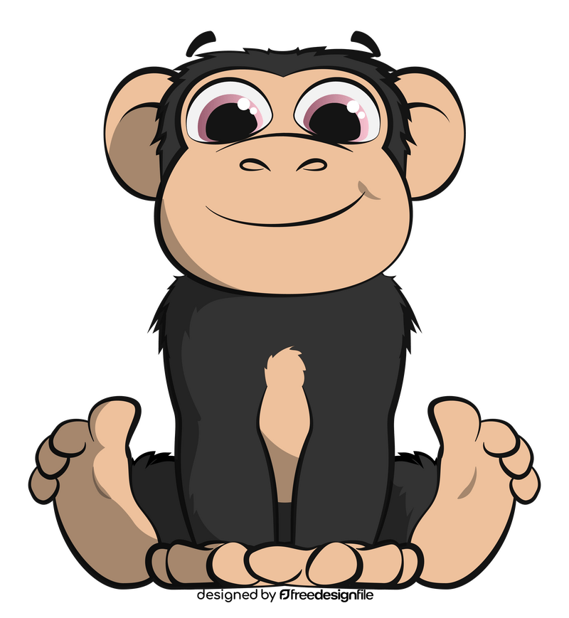 Chimpanzee cartoon clipart